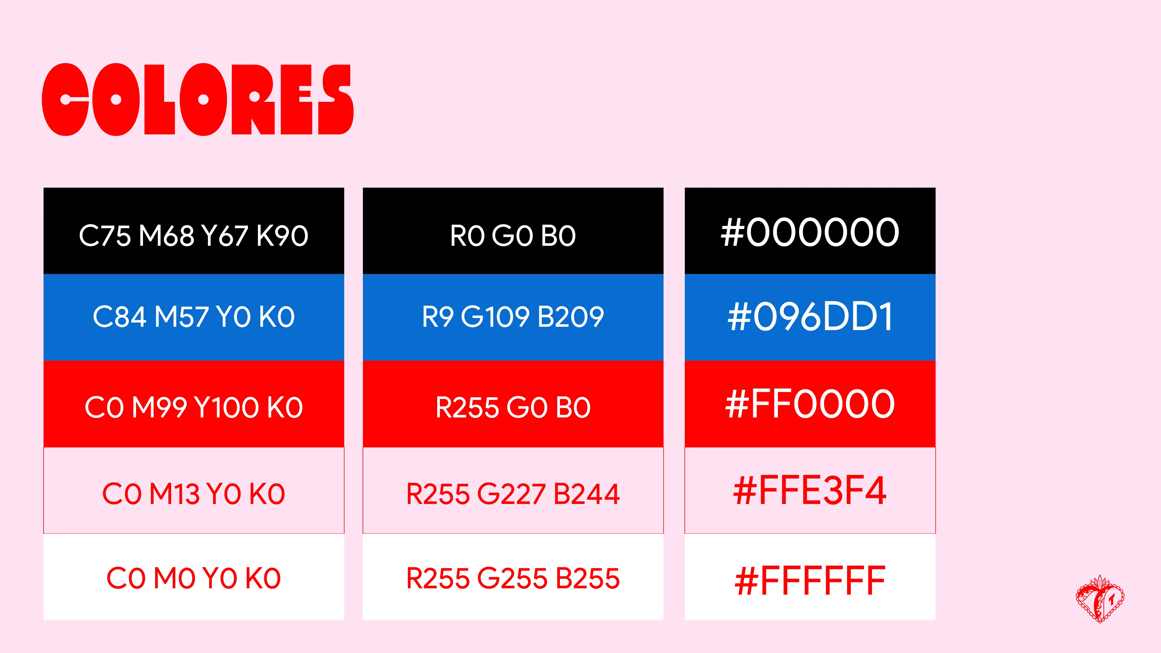 Tacocardia color palette